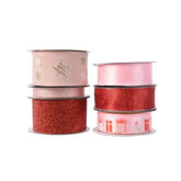 Decoris Polyester Ribbon 300cm - 6 Assorted Shades of Pink